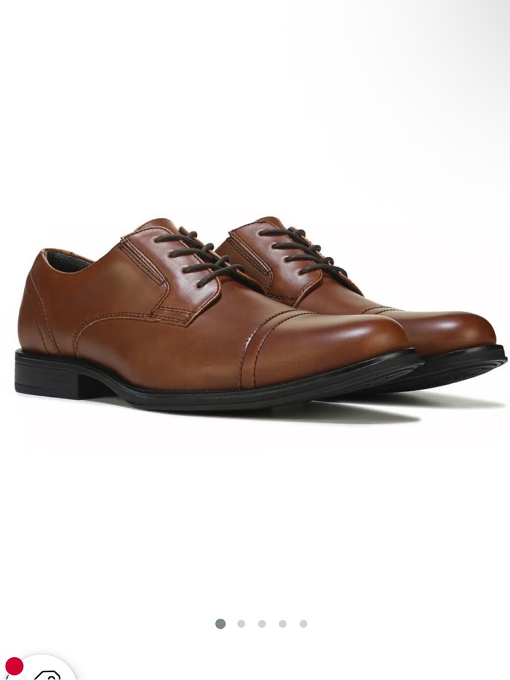 Dockers Men's Tan/Brown Leather Cap-Toe Derby dress shoes sz 13